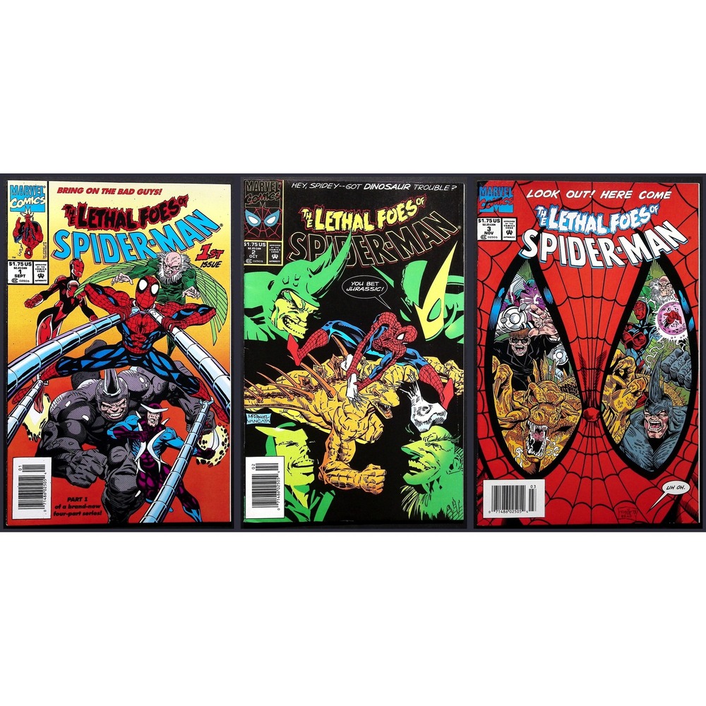 Lethal Foes of Spider-Man #1‎ 2 3 Sinister Syndicate Newsstand 3x Comic Lot